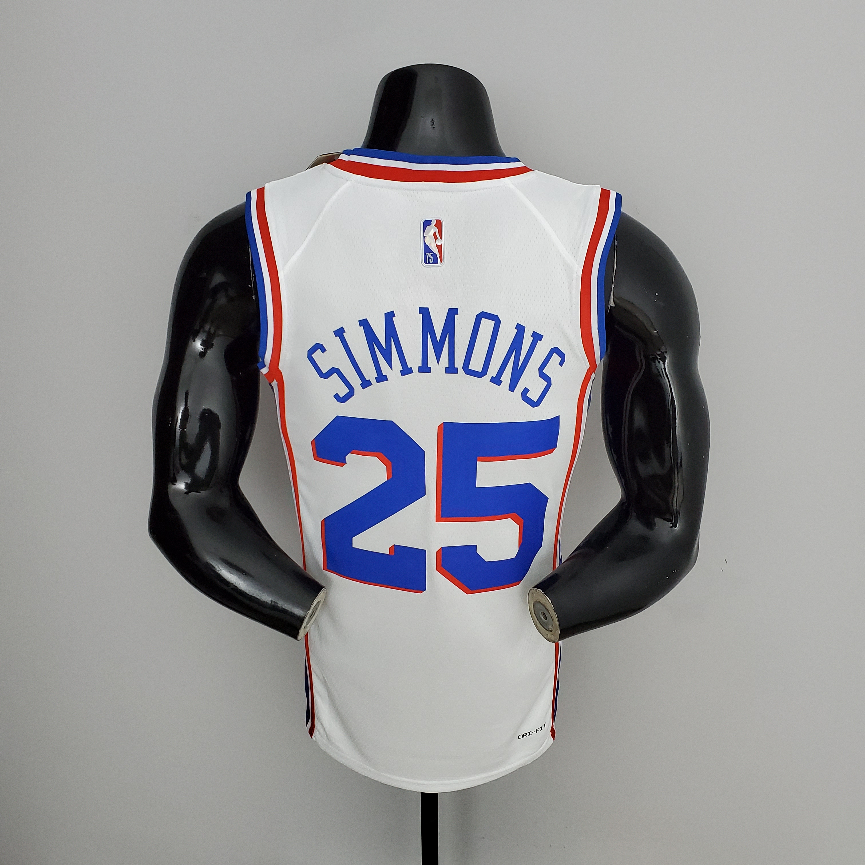 75th Anniversary Philadelphia 76ers SIMMONS#25 White NBA Jersey