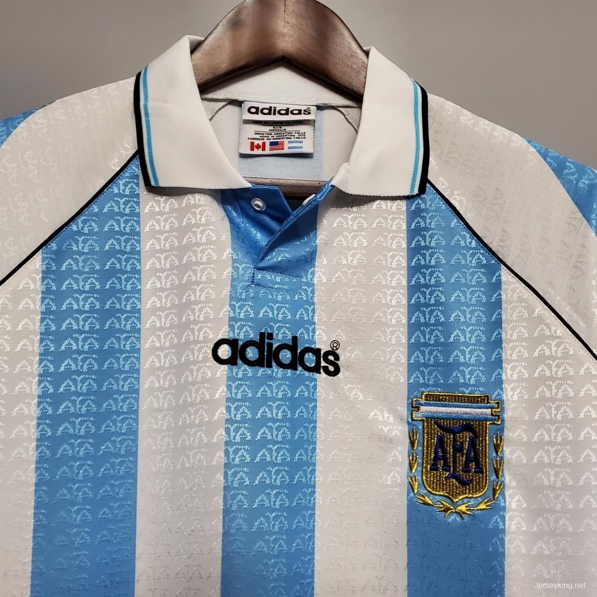 Retro 1996 Argentina Home Jersey