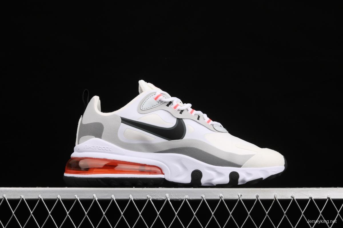 NIKE Air Max 270React new high-frequency mesh hollowing out function half-palm air cushion running shoes CT1280-100