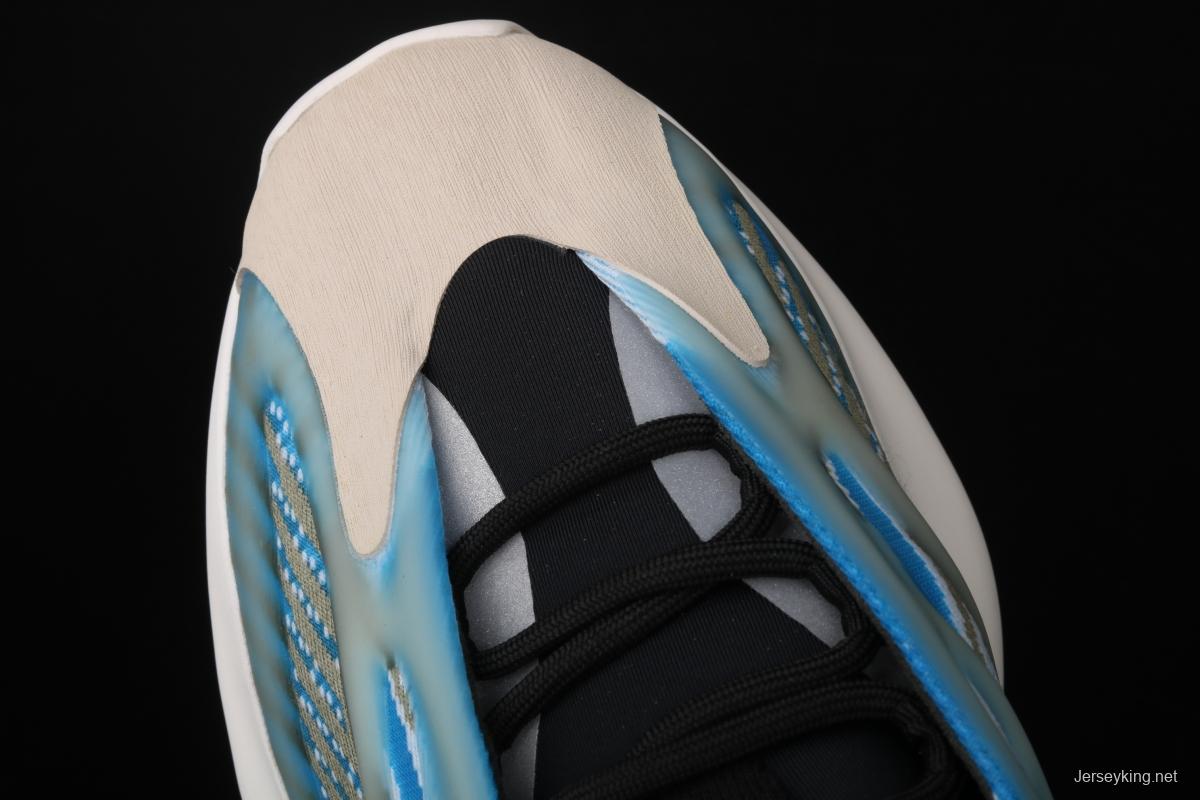 Adidas Yeezy 700V3 Azael G54850 Kanye Coconut 700V3 profiled blue and white luminous running shoes