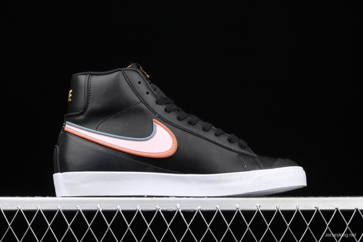 NIKE Blazer Mid'77 Infinite white, orange and blue stitched high-top casual board shoes DC1746-001