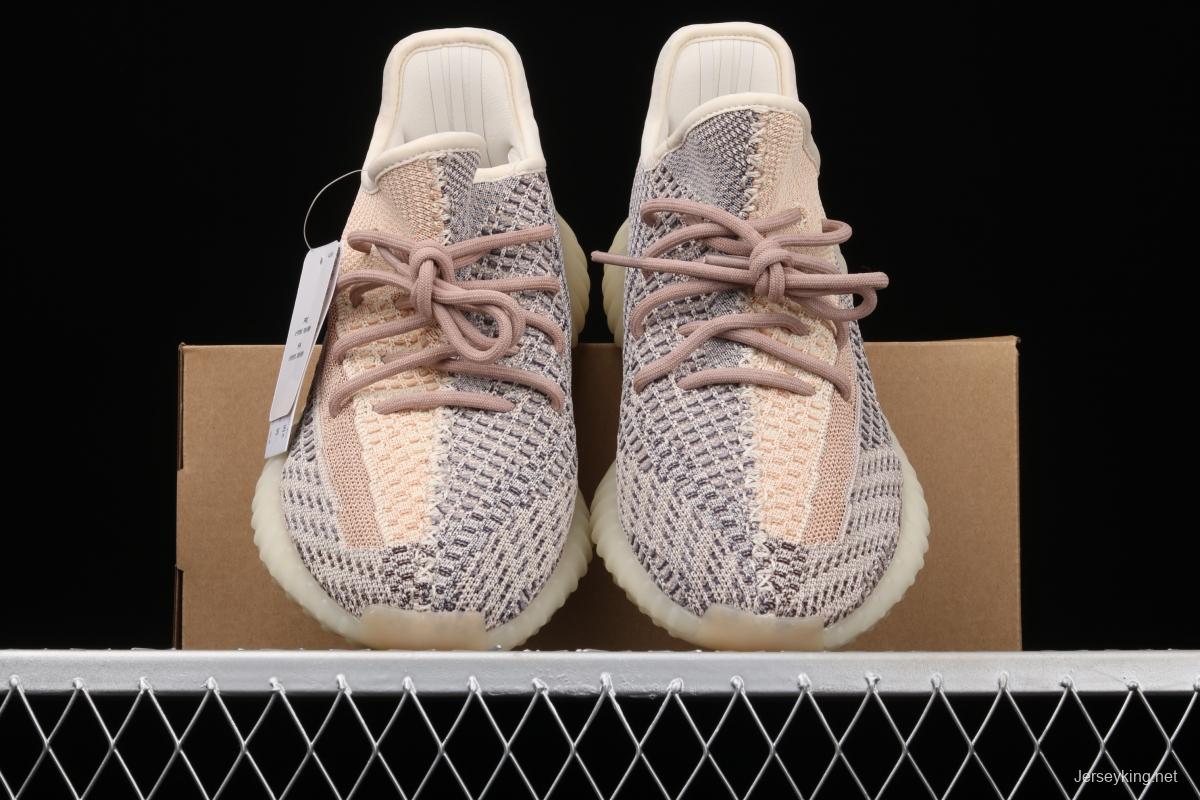 Adidas Yeezy 350 Boost V2 Ash Pear GY7658 Darth Coconut 350 second generation hollowed-out gray pearl color matching