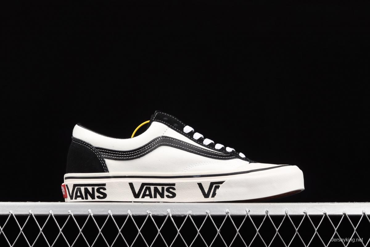 Vans Style 36 new half-crescent black and white side LOGO printed low-top casual board shoes VN0A3ZCJ9IG