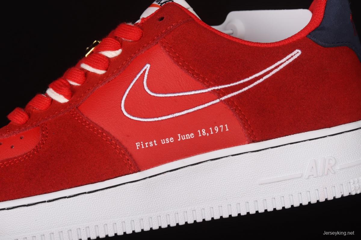 NIKE Air Force 11407 Low China Red embroidery Hook low-top casual board shoes DB3597-600