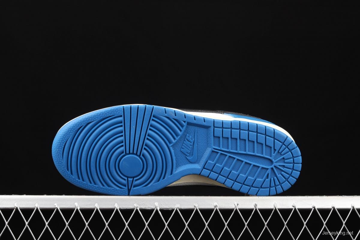 NIKE SB DUNK Low white, blue and black hook SB smash rebounds low upper board shoes DH0957-105