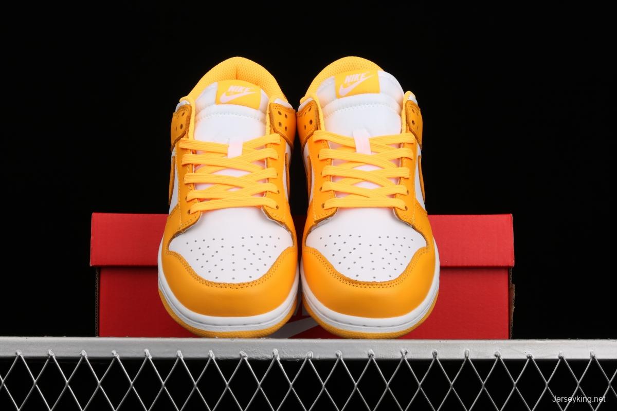 NIKE DUNK Low SB dunk series white and yellow color matching low-side leisure sports skateboard shoes DD1503-800