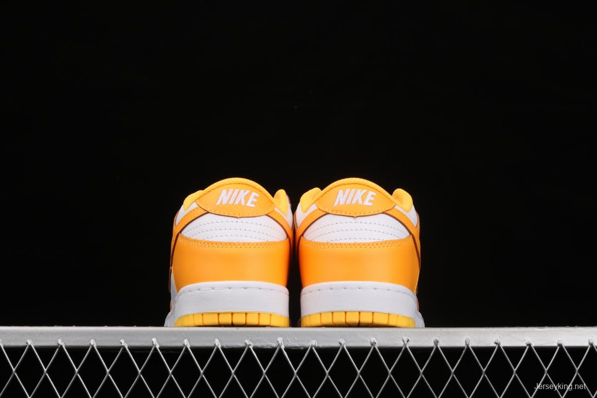 NIKE DUNK Low SB dunk series white and yellow color matching low-side leisure sports skateboard shoes DD1503-800