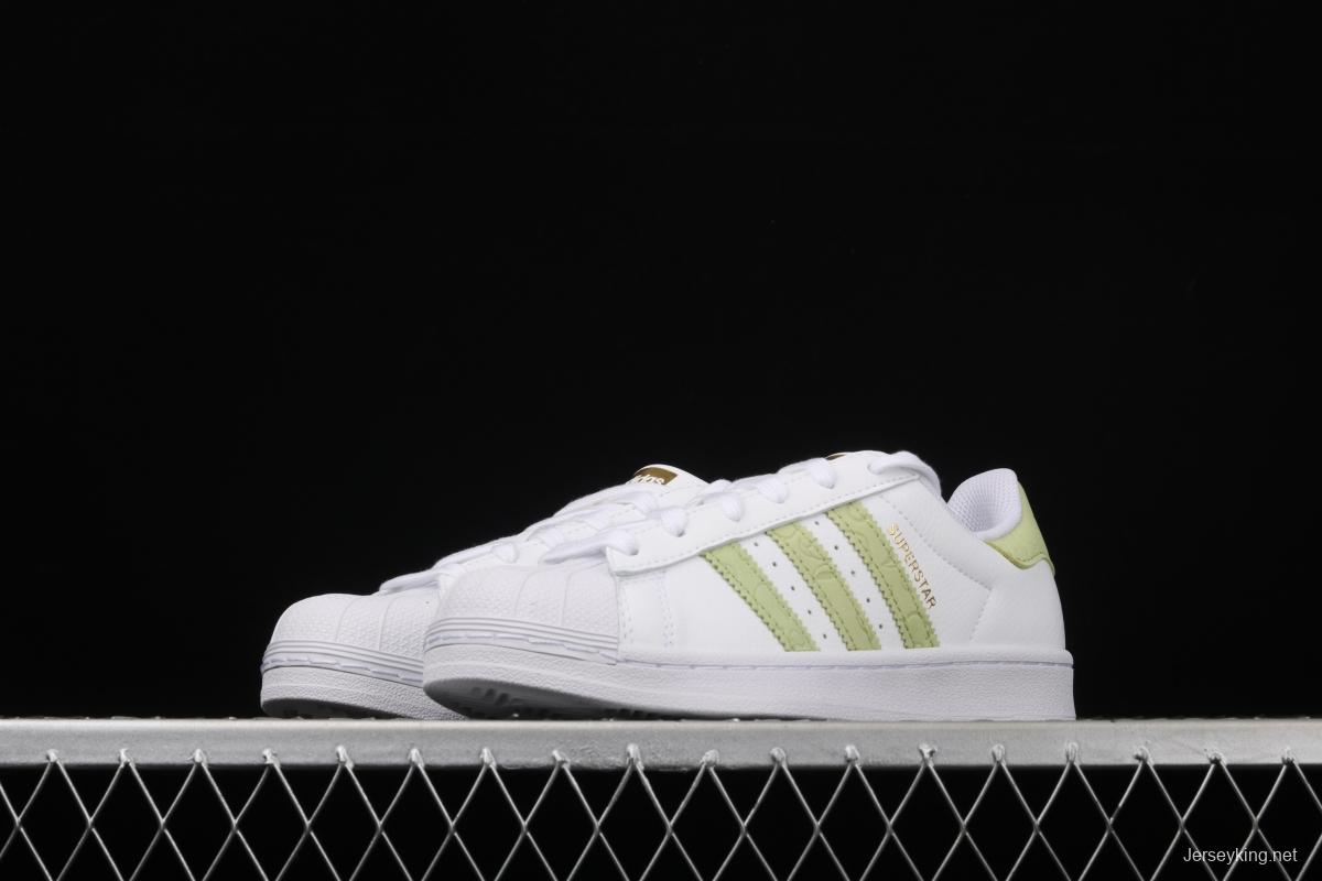 Adidas Originals Superstar FW3568 shell head and tea striped top layer casual board shoes