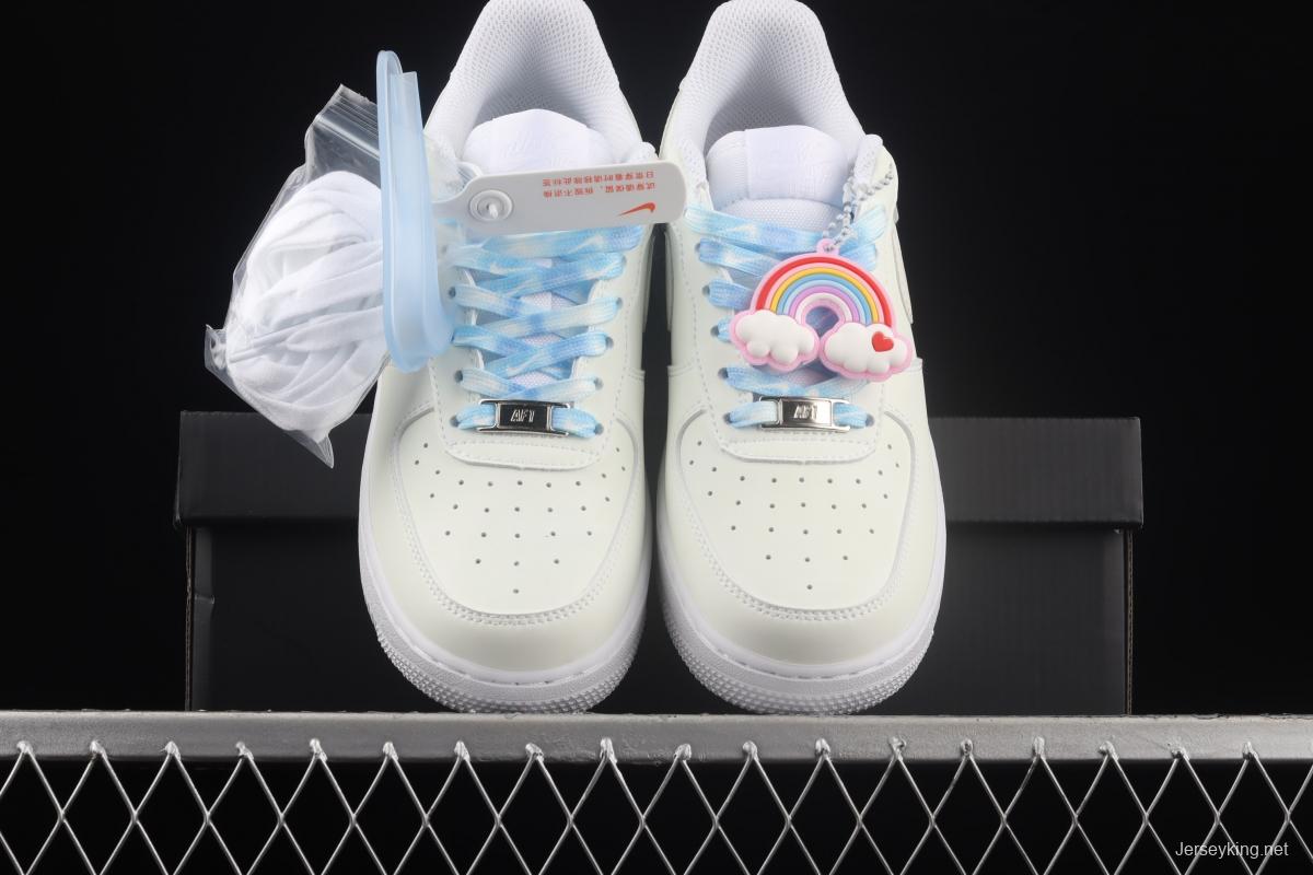 NIKE Air Force 11607 Lx Fine Day clear Sky Blue Ultraviolet Heat Inductive low-top Leisure Board shoes DA8301-111,