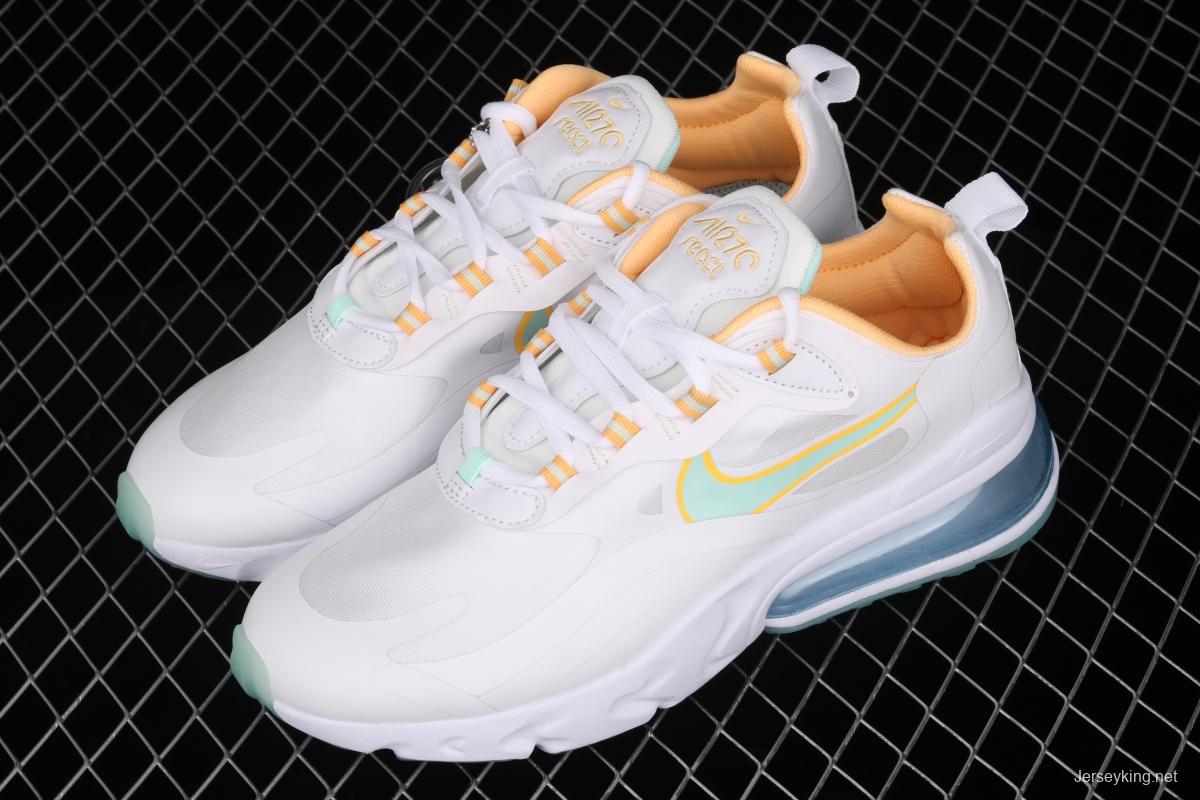 NIKE Air Max 270React new high frequency mesh hollowed-out half-palm air cushion running shoes DJ3027-100