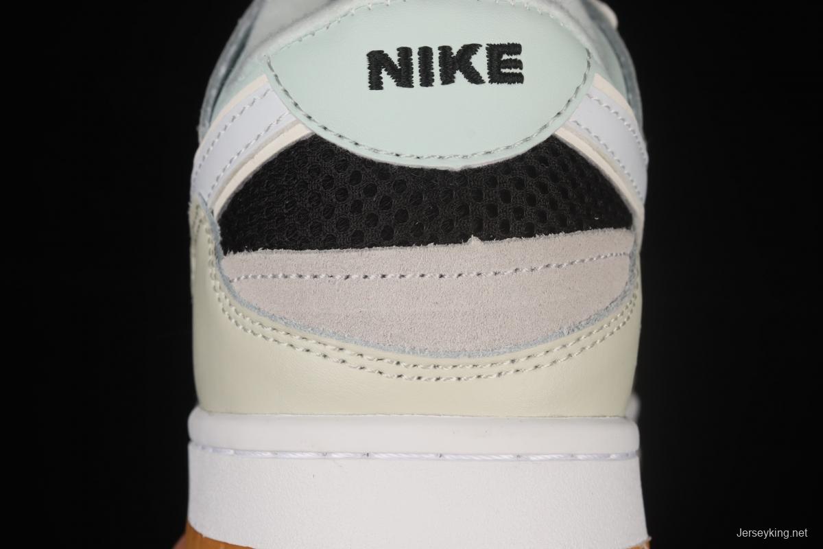 NIKE DUNK Svrap light blue sea glass stitching low upper skateboard shoes DB0500-100