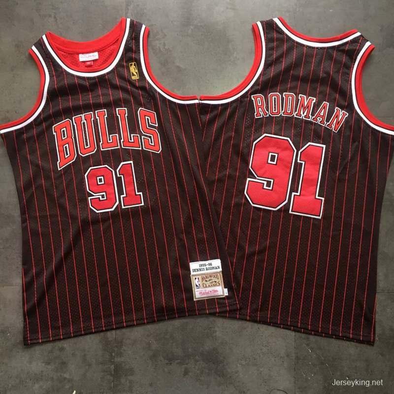 Men's Dennis Rodman Black Retro Classic Team Jersey