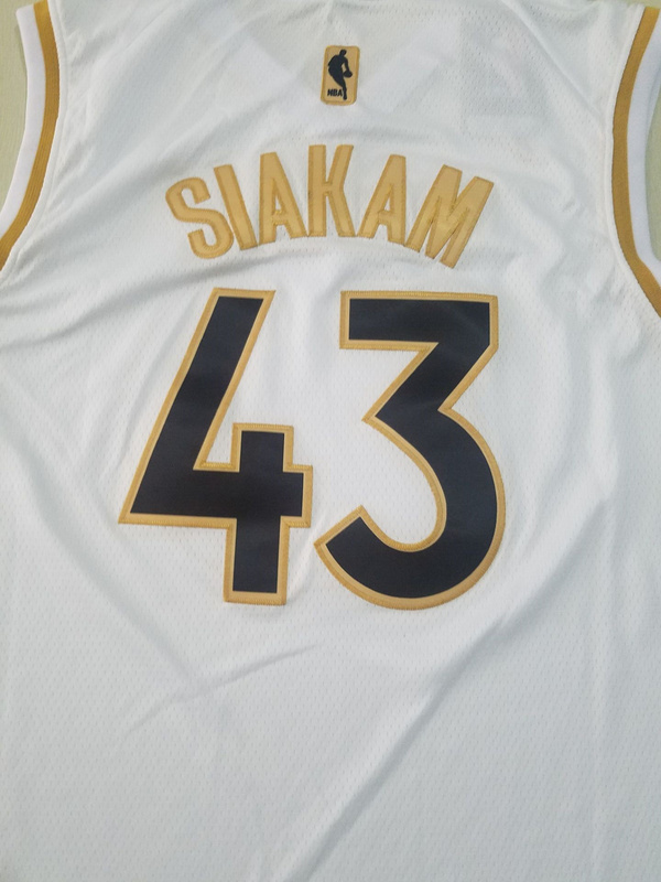 Pascal Siakam 43 White Golden Edition Jersey