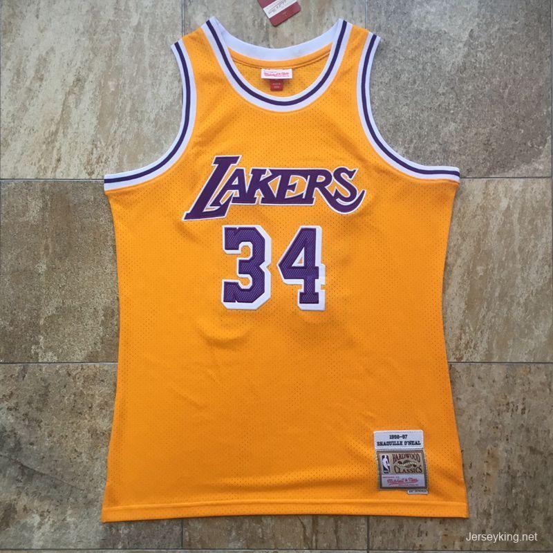 Men's Shaquille O'Neal Yellow Retro Classic Team Jersey