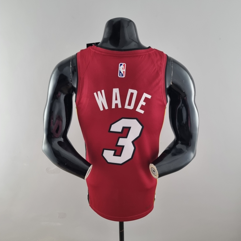 75th Anniversary Miami Heat Jordan WADE #3 Burgundy NBA Jersey