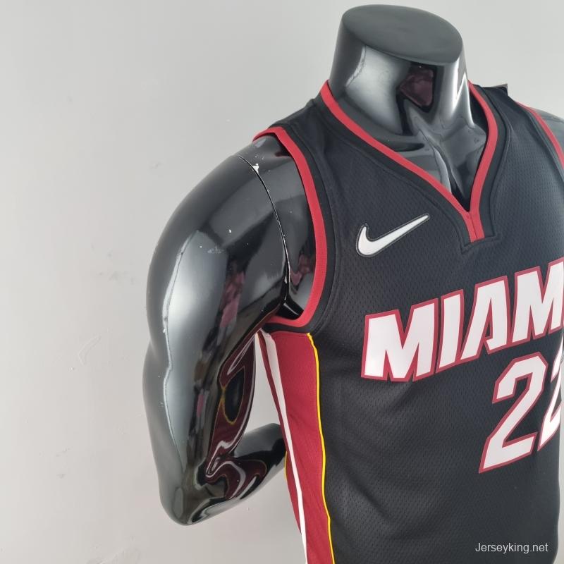 75th Anniversary Miami Heat BUTLER#22 Black NBA Jersey