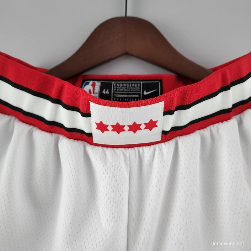 Chicago Bulls White NBA Shorts 