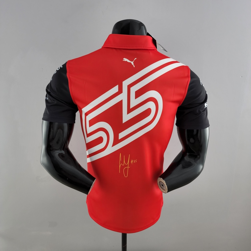 2022 F1 Ferrari Red/Yellow Polos #0006