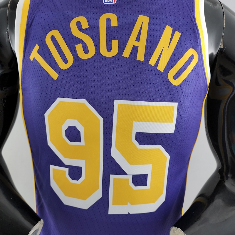 TOSCANO #95 Los Angeles Lakers Purple NBA Jersey