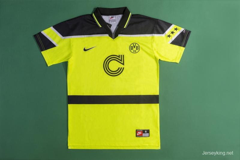 RETRO 96/97 Dortmund Champions League Home Soccer Jersey