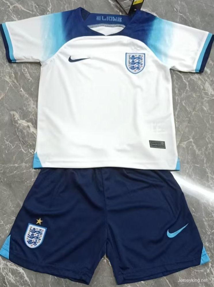 Kids 2022 England Home Soccer Jersey