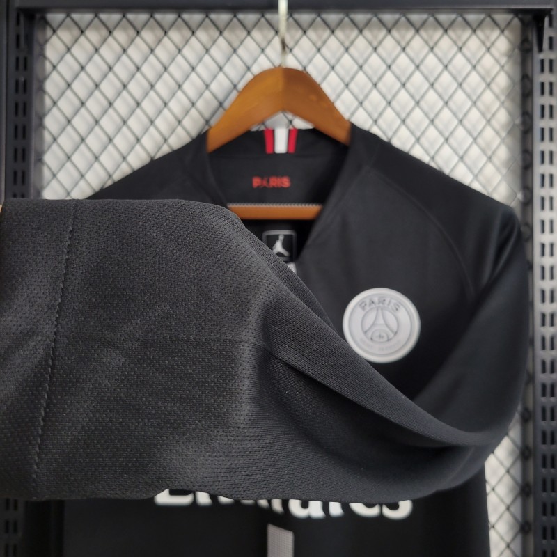 Retro 18/19 PSG Black Long Sleeve Champions League Jersey