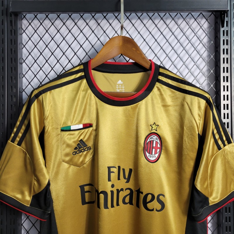 Retro 2013/14 Season AC Milan Third Golden Jersey