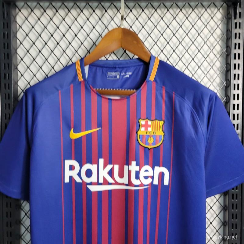 Retro 17-18 Barcelona Home Soccer Jersey