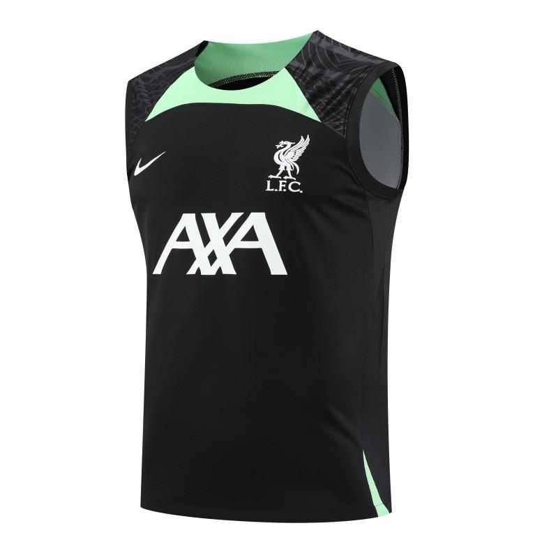 23-24 Liverpool Black Vest Jersey+Shorts