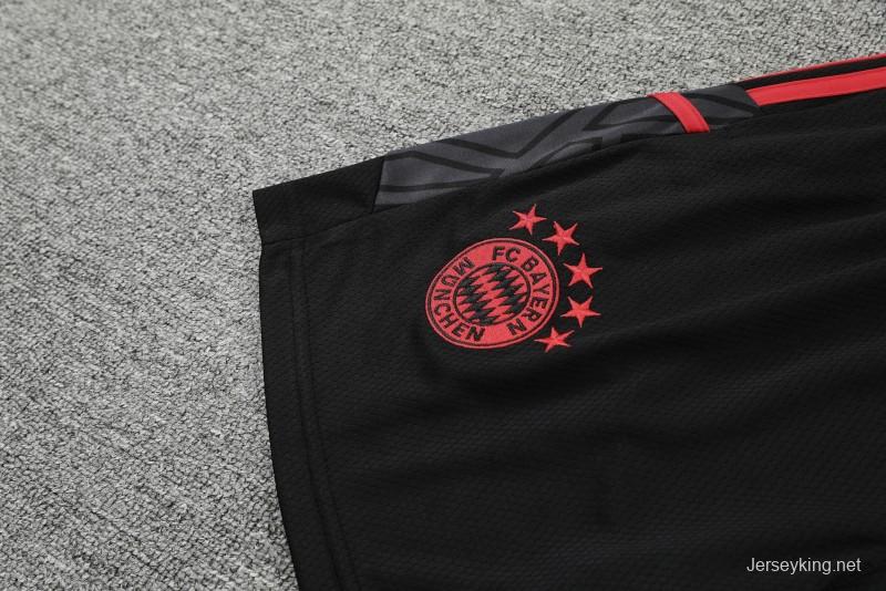 23-24 Bayern Munich Black Red Short Sleeve+Shorts