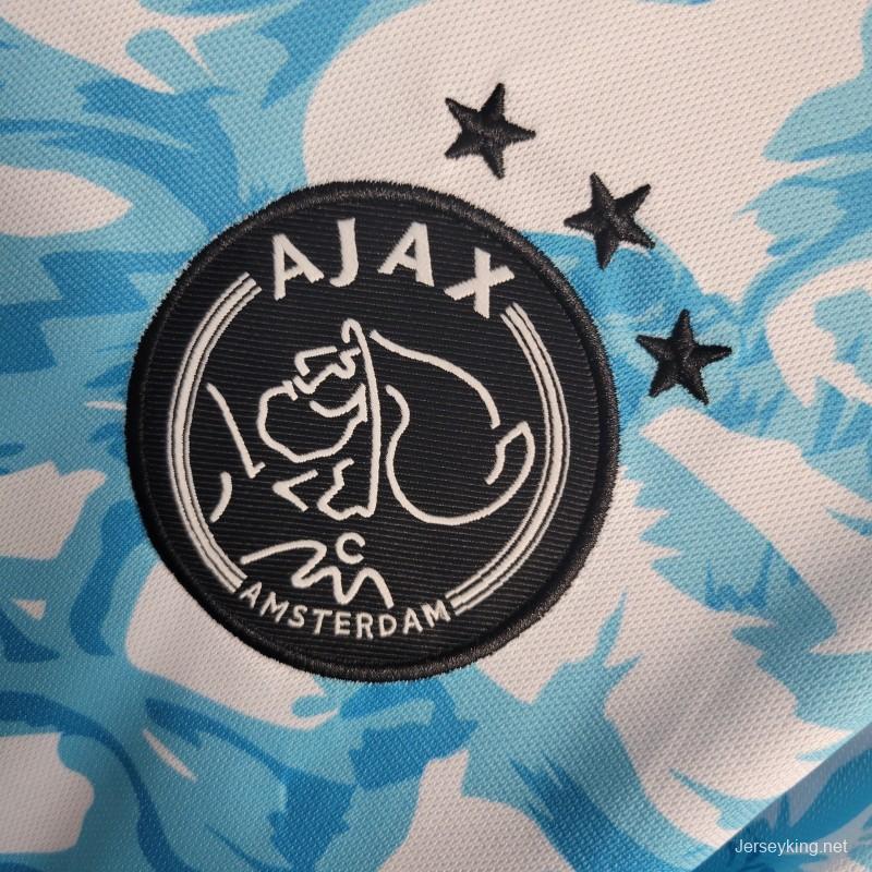 23-24 Ajax Training Blue Jersey