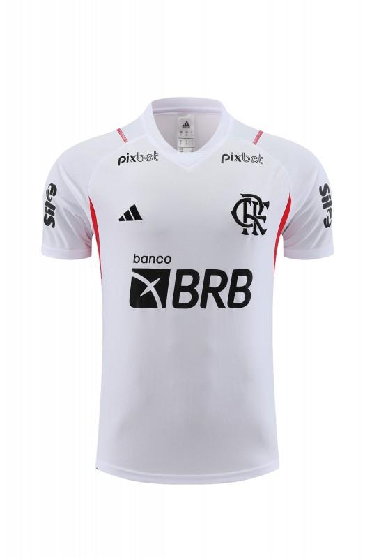 23/24 Flamengo White Short Sleeve Jersey+Shorts