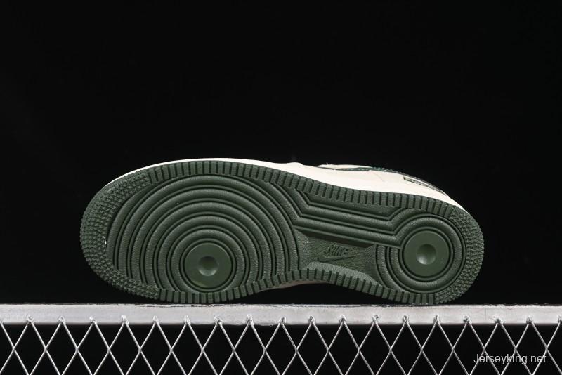 Nike Air Force 1 '07 Low Supreme Collaboration Green Camo Swoosh Casual Sneakers - KK1988-069