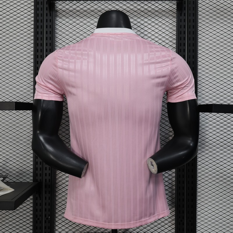Player Version 2025 Adidas Light Pink Vertical Stripes Jersey