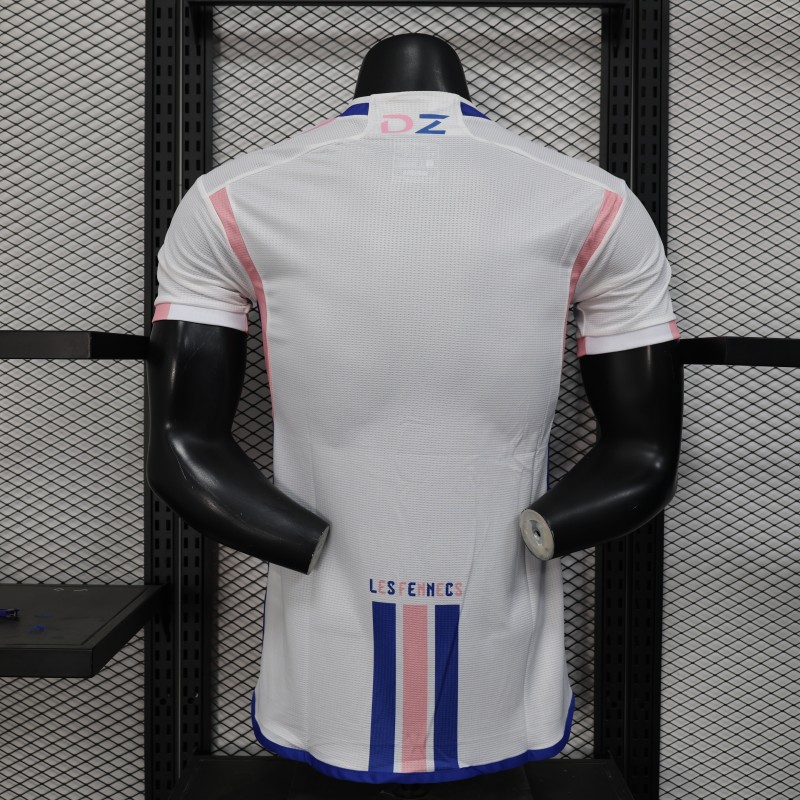 Player Version 2025 Algeria White-Pink with Country Map Design Jersey