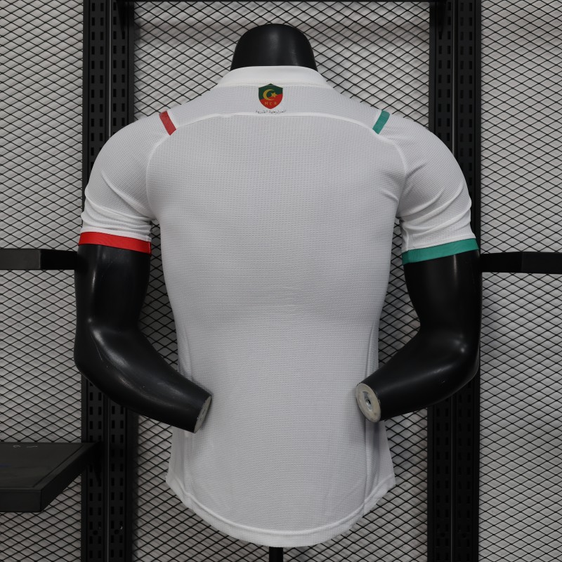 Player Version 2025 MC Alger (MCA) Home White Jersey with Club Emblem Design