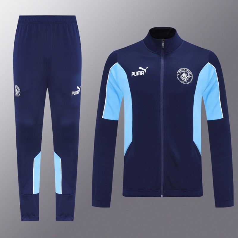 25/26 Manchester City Blue/Navy Full Zipper Jacket +Long Pants