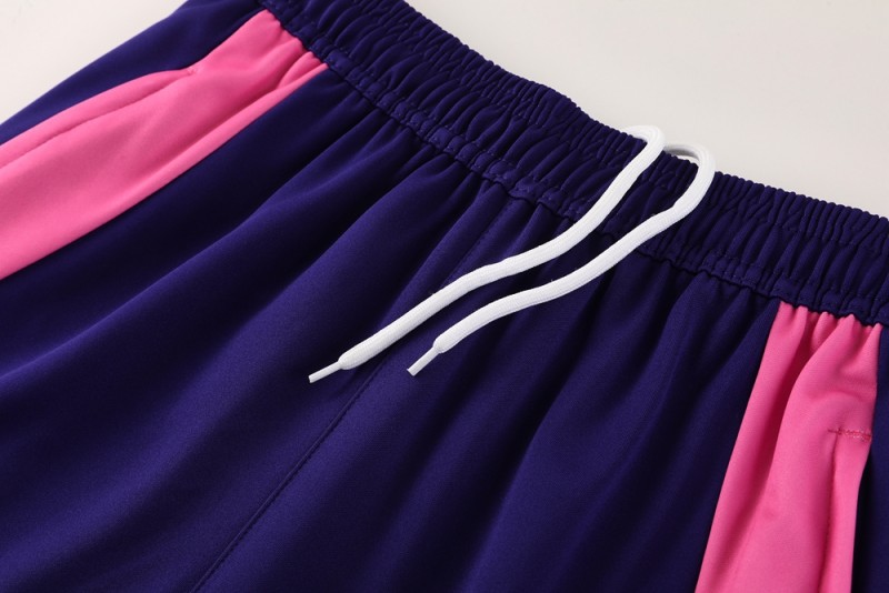 2025 Adidas Purple/Neon Green Half Zipper Jacket +Long Pants