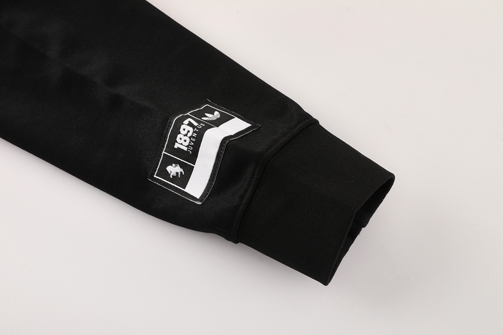 25/26 Juventus Black Hoodie Full Zipper Jacket + Long Pants