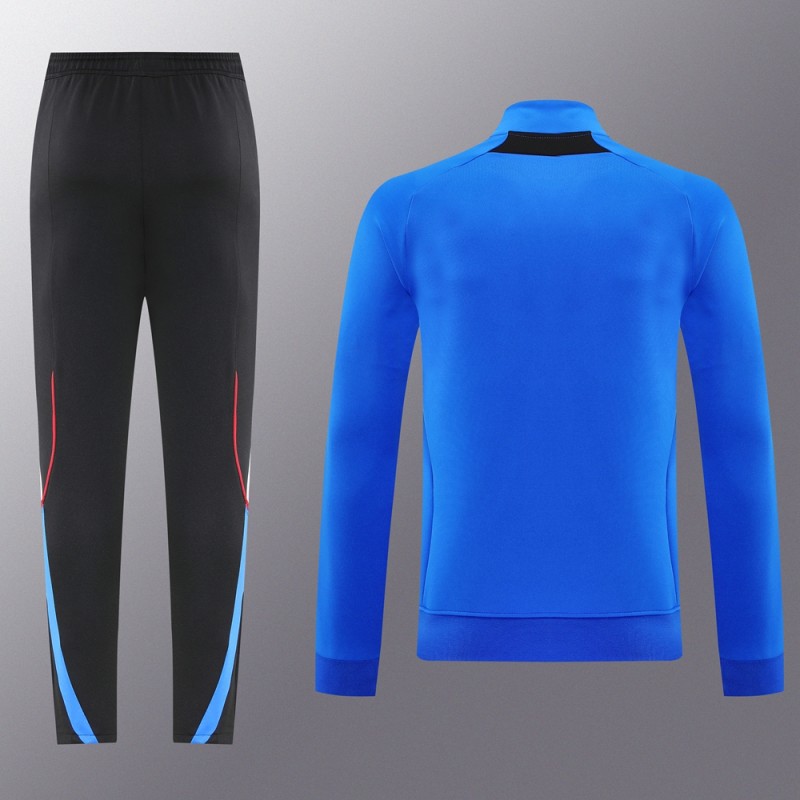 25/26 Manchester United Blue Full Zipper Jacket +Long Pants