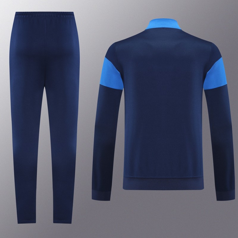 2025 Nike Blue/Navy Full Hoodie Zipper Jacket +Long Pants