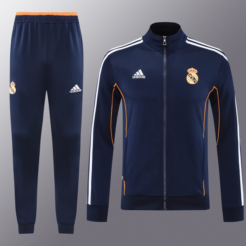 25/26 Real Madrid Navy Full Zipper Jacket +Long Pants
