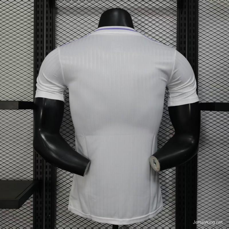 Player Version 25/26 Real Madrid White with Purple Trim Jersey