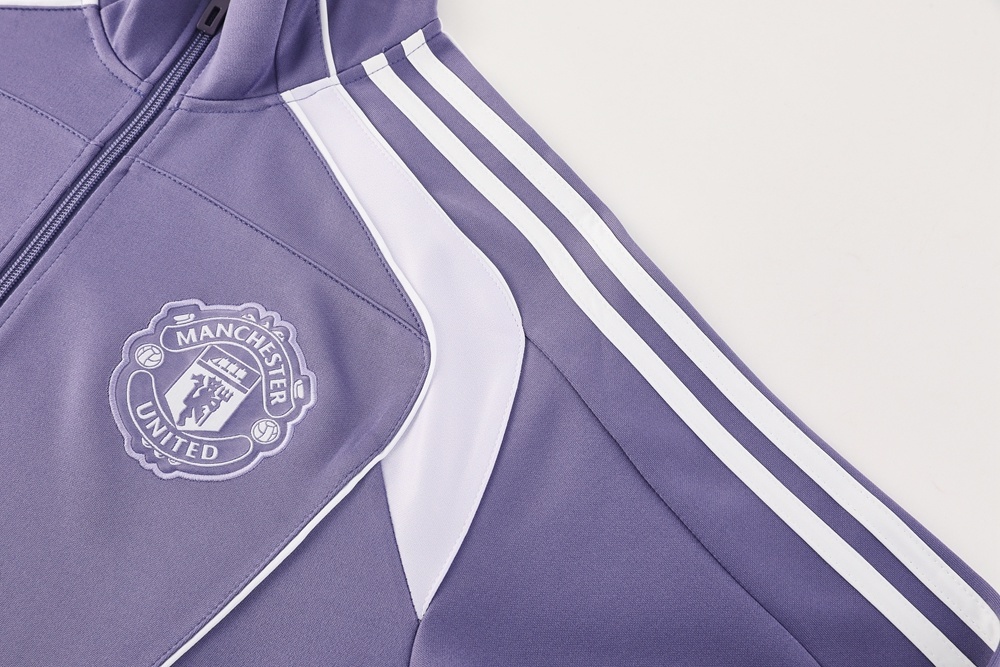 2025 Adidas Purple Full Zipper Jacket + Long Pants
