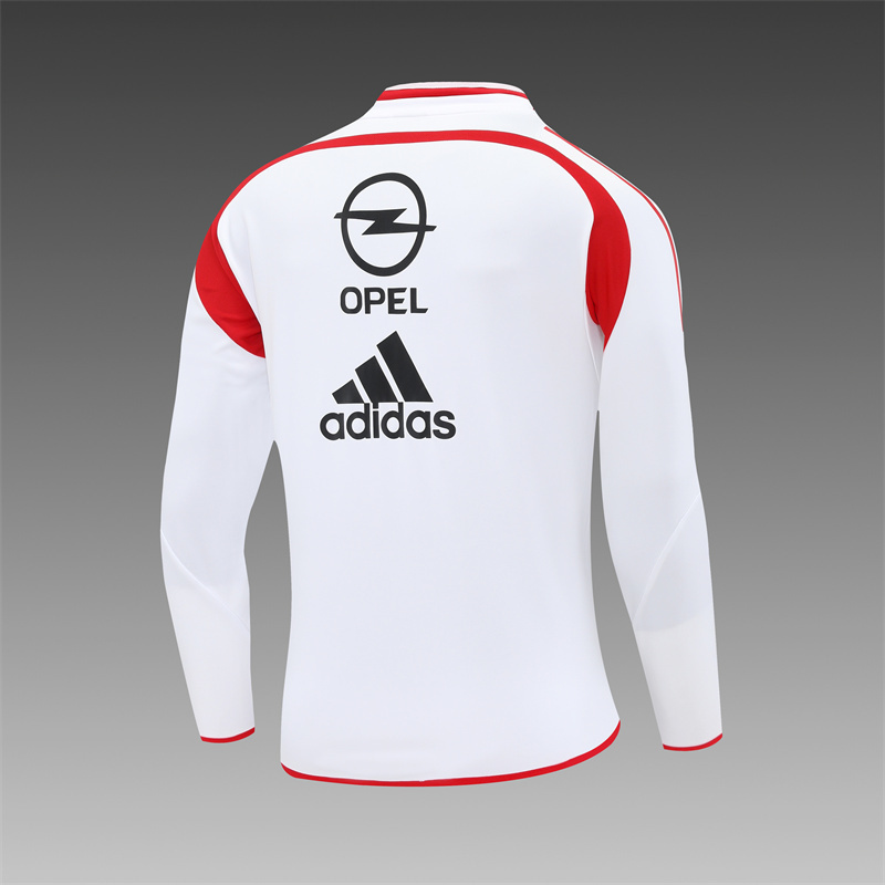 Retro 04/05 AC Milan White Half Zipper Jacket