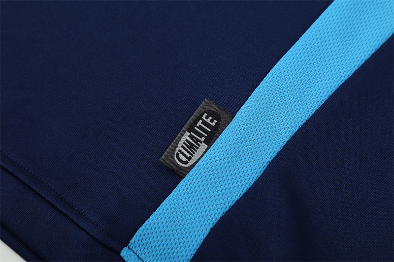 Retro 03/04 Real Madrid Royal Blue Half Zipper Jacket