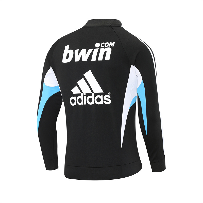 Retro 08/09 Real Madrid Black Half Zipper Jacket