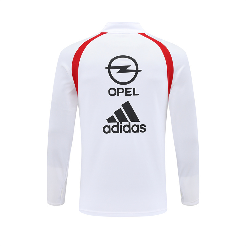 Retro 03/04 AC Milan White Half Zipper Jacket