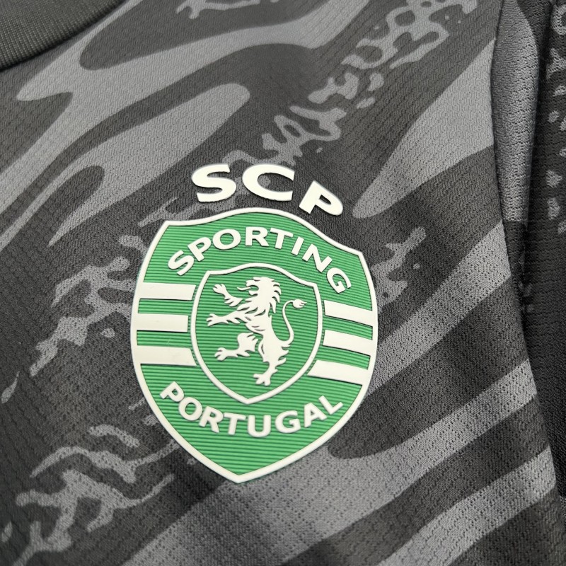 25/26 Kids Sporting Lisbon Goalkeeper Black Jersey