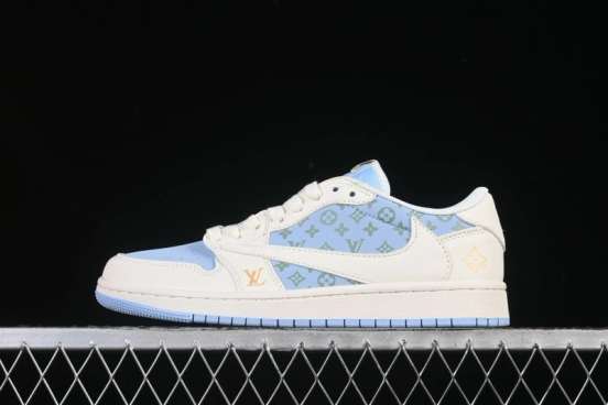 Nike Travis Scott x Fragment Design x Air Jordan 1 Low OG SP AJ1 Low Top Casual Sneakers - ZH2598-163